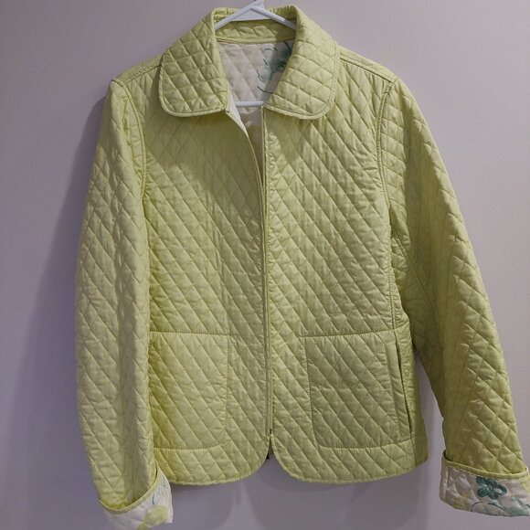 Apropos Adorable Junior Quilted Jacket With  Floral Lining, Women's Size M - Picture 1 of 11